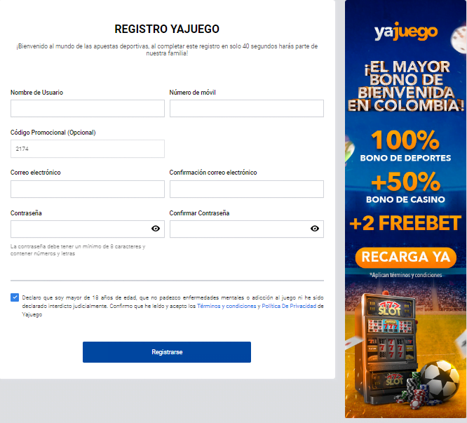 yajuego registro