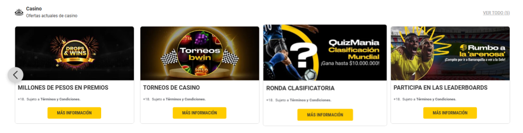 bwin bono para casino