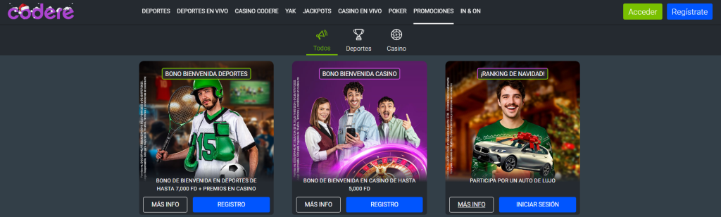 codere como retirar dinero