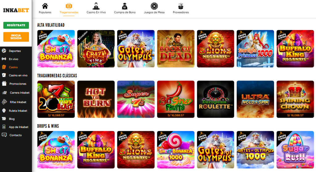 inkabet bono casino en vivo
