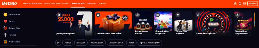 betano bono para casino
